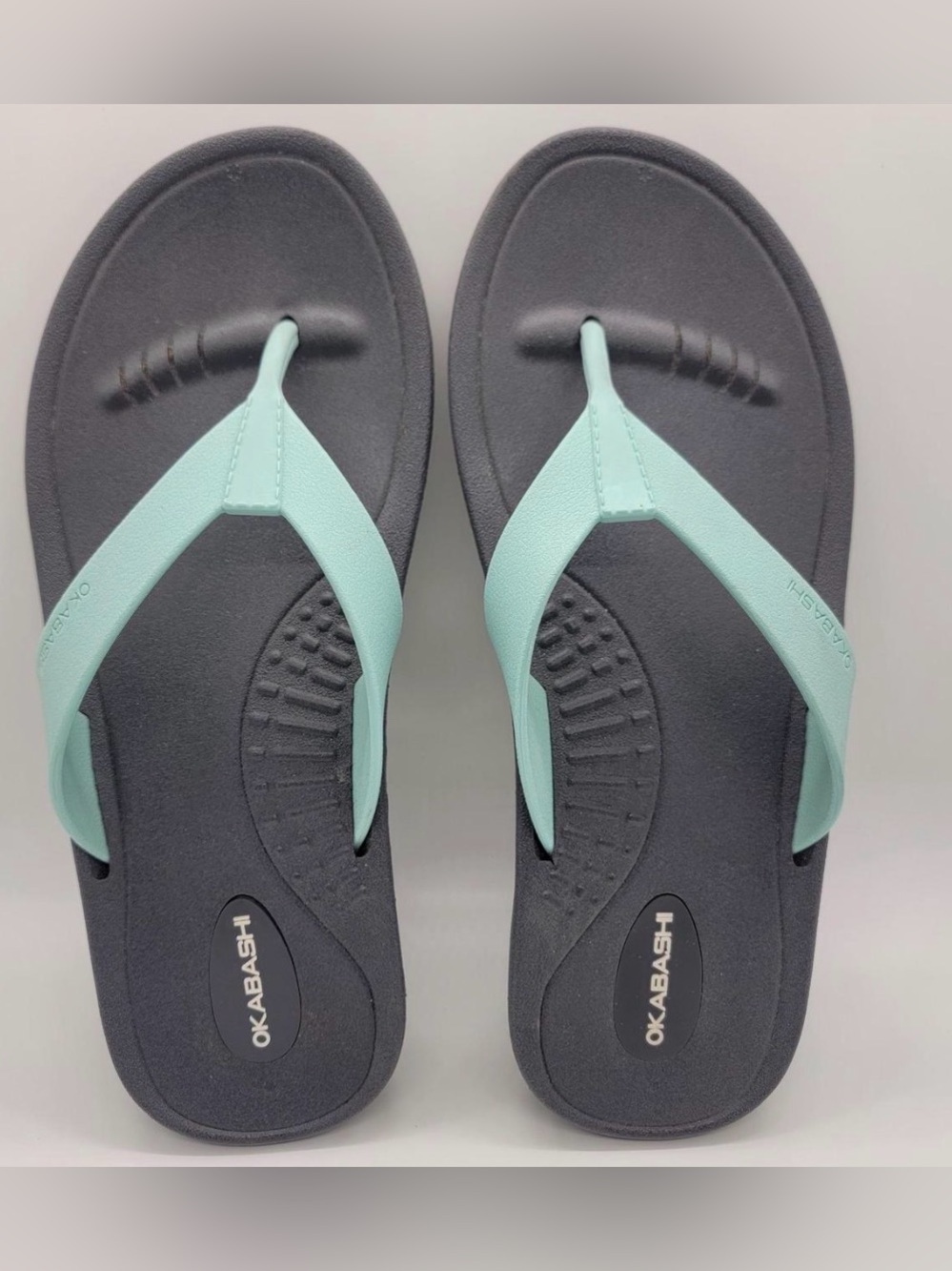 Okabashi Breeze Women's Flip Flops - Slate/Sea Foam size M/L(7)